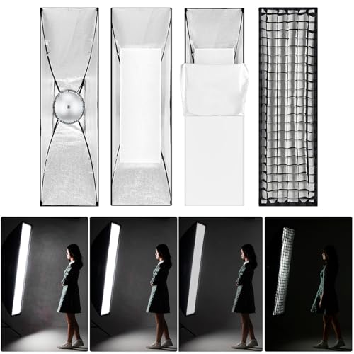 Godox 30x90cm Strip Softbox Quick Release, UL 11.8"x35.4" Honeycomb Grid Soft Box Bowens Mount with Diffusers/Diffuser Plate for Portrait Photgraphy Studio Monolight Video Light, Streaming UL-30x90cm