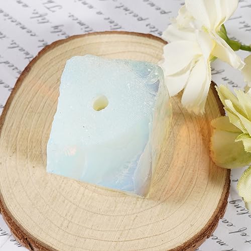 Healing Crystal Stones Incense Holder Irregular Gemstones Incense Stick Burner for Yoga Meditation Home Decor - Opal Crystal H# Opal Crystal