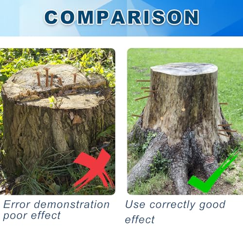 BMIROAMDFE solid pure copper masonry nails, 3.48-inch tree stump and root killing spikes, 22-count set