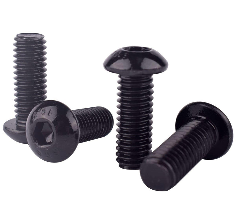 [Australia - AusPower] - 30PCS #10-24 x 1/2" Button Head Socket Cap Screws Bolts, Allen Hex Drive, Black Oxide Alloy Steel 10.9 Grade, UNC Machine Fully Thread #10-24 x 1/2" (30PCS) 