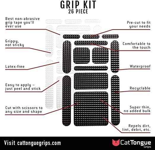 [Australia - AusPower] - CATTONGUE GRIPS Non-Slip Grip Painters Tape Kit Durable, Non-Abrasive, Anti-Slip Tape with Pre-Cut Strips for Indoor & Outdoor Use, Customizable & Waterproof for Thousands of Uses 