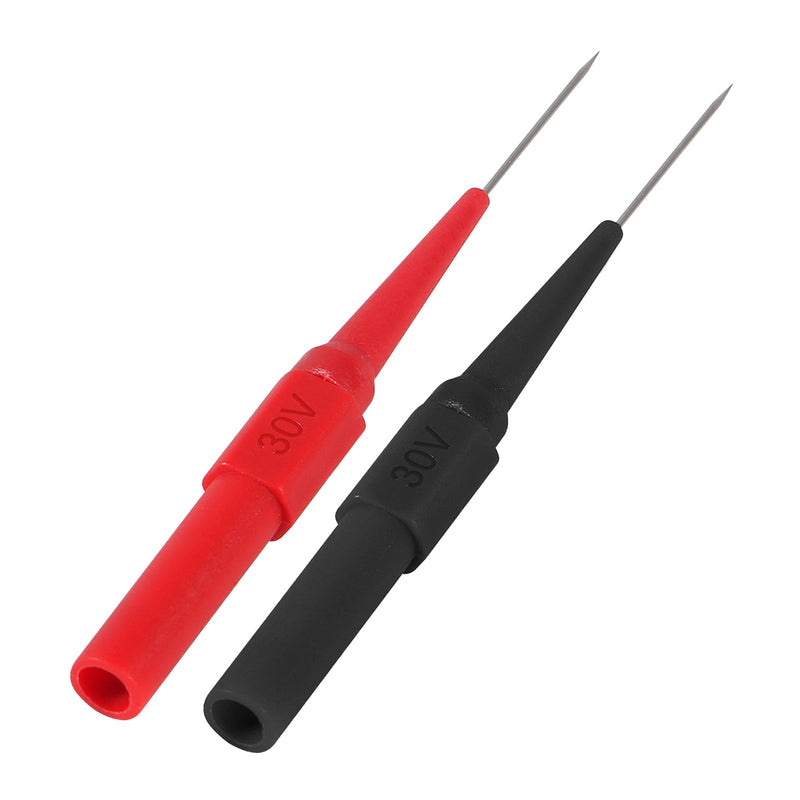 [Australia - AusPower] - 20pcs Test Back Probe Pin, 0.7mm Wire Piercing Probe Pin, Insulation Non-Destructive Stainless Steel Pin, Multimeter Probes Car Tester for 4mm Banana Socket 