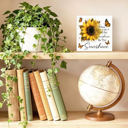 When You Can't Find The Sunshine Be The Sunshine Wood Box Sign white037