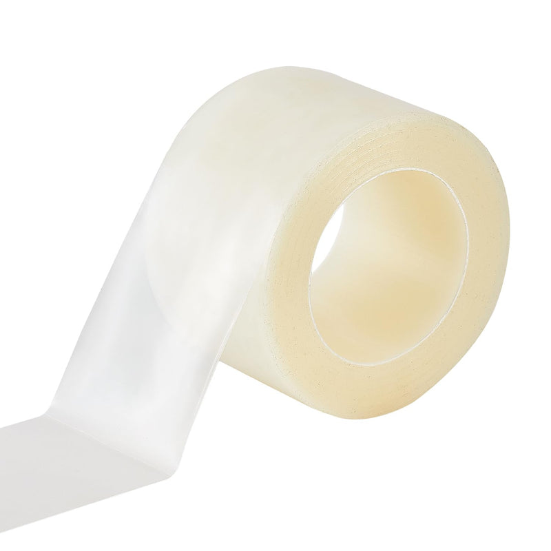 Transparent Door and Window Weather Stripping Tape, Clear Draft Isolation Sealing Film for Door Stopper, No Residue Adhesive (4 Inch x 33 Yards) 4 Inch x 33 Yards