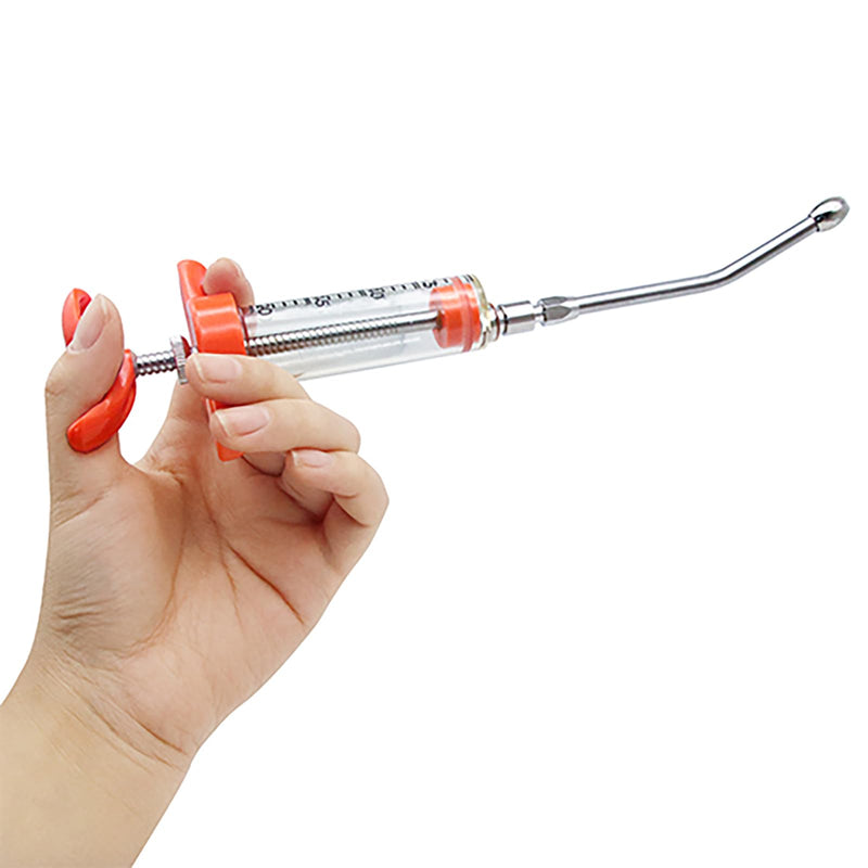 [Australia - AusPower] - 2 Pieces Goat Syringe with 4 Drench Nozzle Adjustable Dosage ,Reusable Drench Syringe for Sheep ,Dog,Goat,Pig, Cat Feeding Supplies(20ML) 