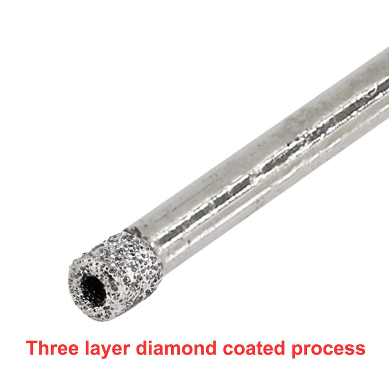[Australia - AusPower] - 15pcs 1/8-Inch / 3mm Diamond Drill Bits, Small Diamond Hole Saw Hollow Core Drill Bits for Glass Ceramic Porcelain Tiles Marble Granite Quartz 1/8" / 3mm 