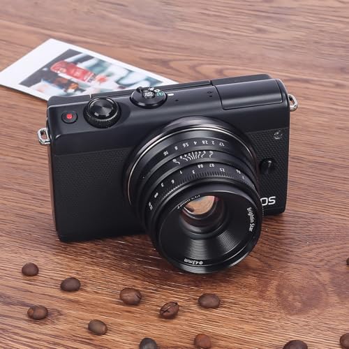 Brightin Star 35mm F1.7 Lens for Canon RF-Mount Mirrorless Cameras, APS-C Manual Focus Large Aperture Prime Humanistic Lens Fit for EOS RP, R, R5, R7, R6, R3, R10(Black) 35mm F1.7 Black