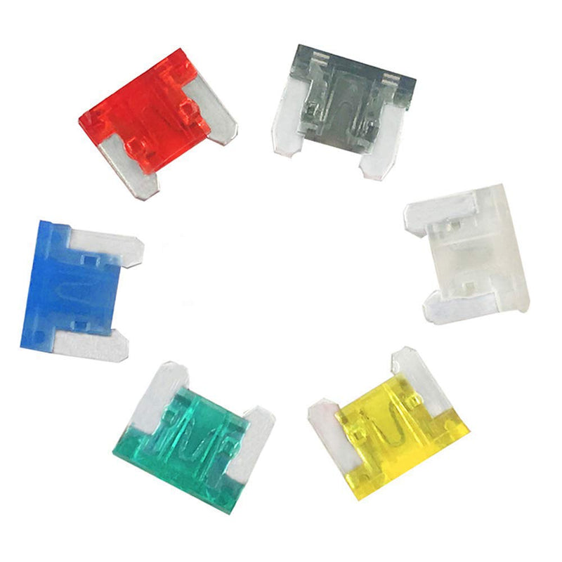 (60 Pcs) MCIGICM Low Profile Mini Fuse, 7A 10A 15A 20A 25A 30A ATM-LP Low Profile Fuse Assortment, 6 Values x 10 pack