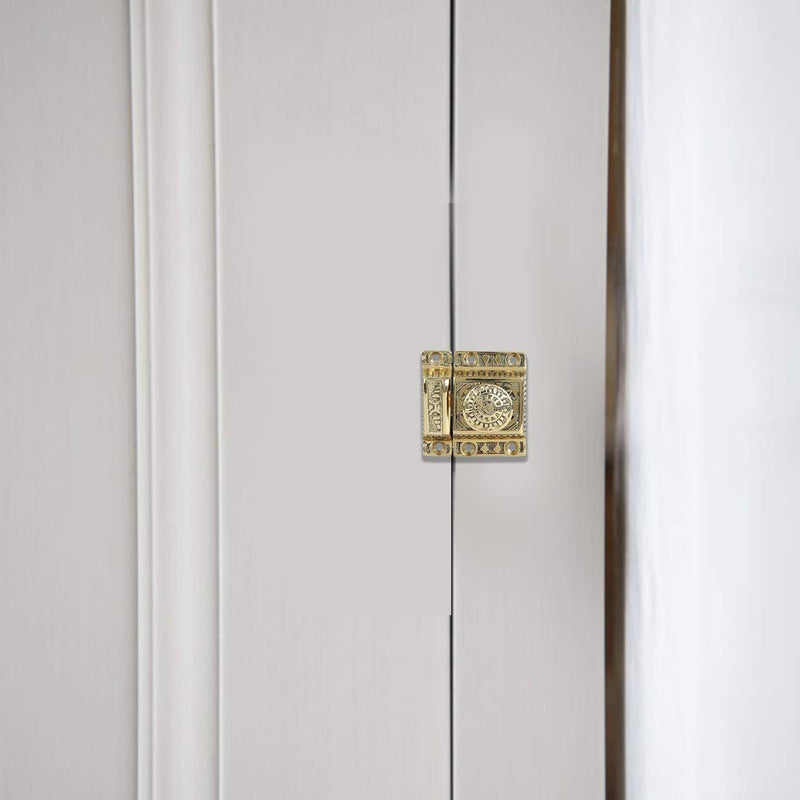 A29 Solid Brass Cabinet Latch, Latch for Cabinet Closet Kitchen Door Windsor Design, Handmade Polished Lacquered Finish, Antique Latch 1