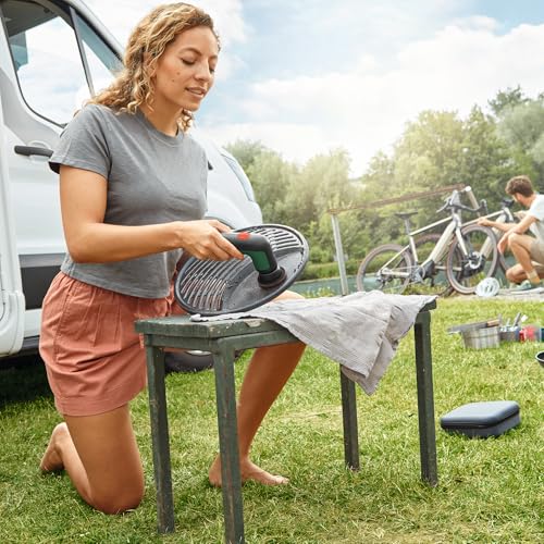 Bosch Electric Cleaning Brush UniversalBrush (3.6 V Integrated Battery, 1 Micro-USB Cable and 4 Cleaning attachments Included, in Carton Packaging)