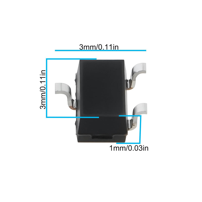 [Australia - AusPower] - 20PCS SMD Linear Hall Effect Sensor Switch 49E SS49E AH49E Compatible with Motor Control Reading Magnetic Codes 