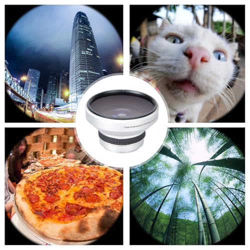 37mm Fish Eye Lens 0.25X Super Wide, Additional Lens for Camera with Macro