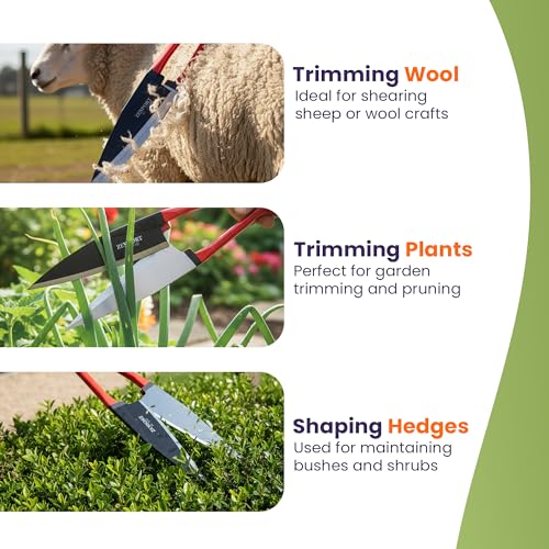 Zenport 13-inch heavy duty onion sheep shear for grass cutting and trimming