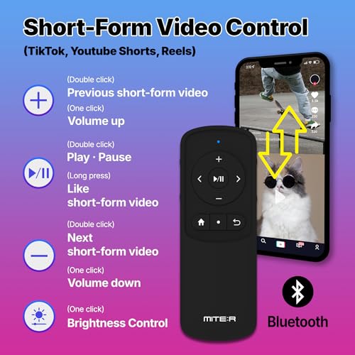 Bluetooth Remote Control Page Turner Clicker for Boox, e-Reader, TikTok Scrolling, YouTube Shorts, Reels, Camera, for iOS iPad iPhone, Android Galaxy Phone Tablet (Dark Green) Dark Green