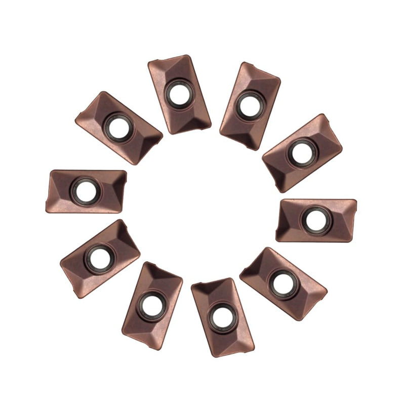 [Australia - AusPower] - Carbide Milling Inserts APKT11T308 TiN coated Lathe Carbide Inserts for Machining Aluminum and Face Milling Cutter Alloy Stainless Steel, 10 Pieces 