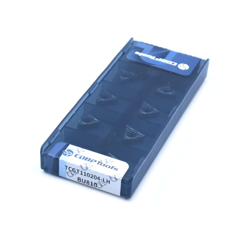[Australia - AusPower] - Carbide Inserts for Aluminum TCGT21.51 / TCGT110204-LH for Turning Cutting Tools, fit to Finishing Aluminum Metal Cutting, 10Pcs/Box 