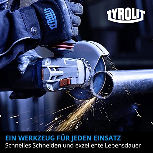 Tyrolit 25 x Basic Cutting Discs 125 mm x 1 mm x 22.23 mm A60Q | Cutting Discs for Metal, Steel & Stainless Steel I Extra Thin for Fast & Low Burr Separation of Sheets or Pipes | Long Service Life 25 pieces