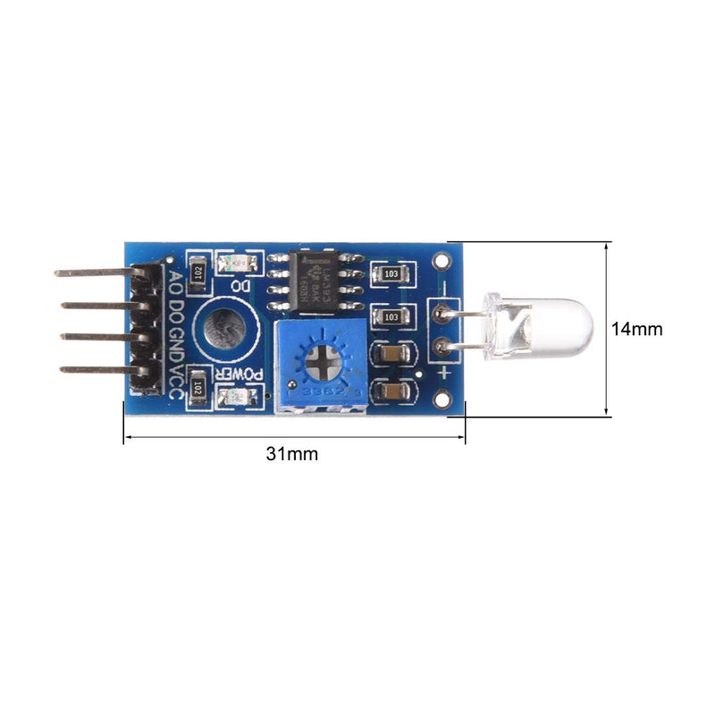 [Australia - AusPower] - uxcell Photosensitive Diode Sensor 4 Terminals Light Detection Photodiode Module 