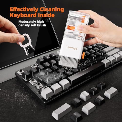 All-in-1 Keyboard Cleaner Laptop Cleaning Kit,Computer Screen-Safe Tools Bright White