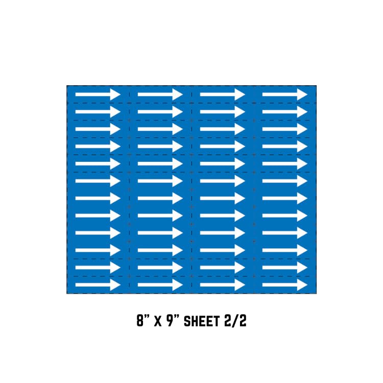 Swimming Pool Pipe and Equipment Identification Sticker Kit,Premium Grade-Sheet Form Pool/Spa marker Kit (Blue)