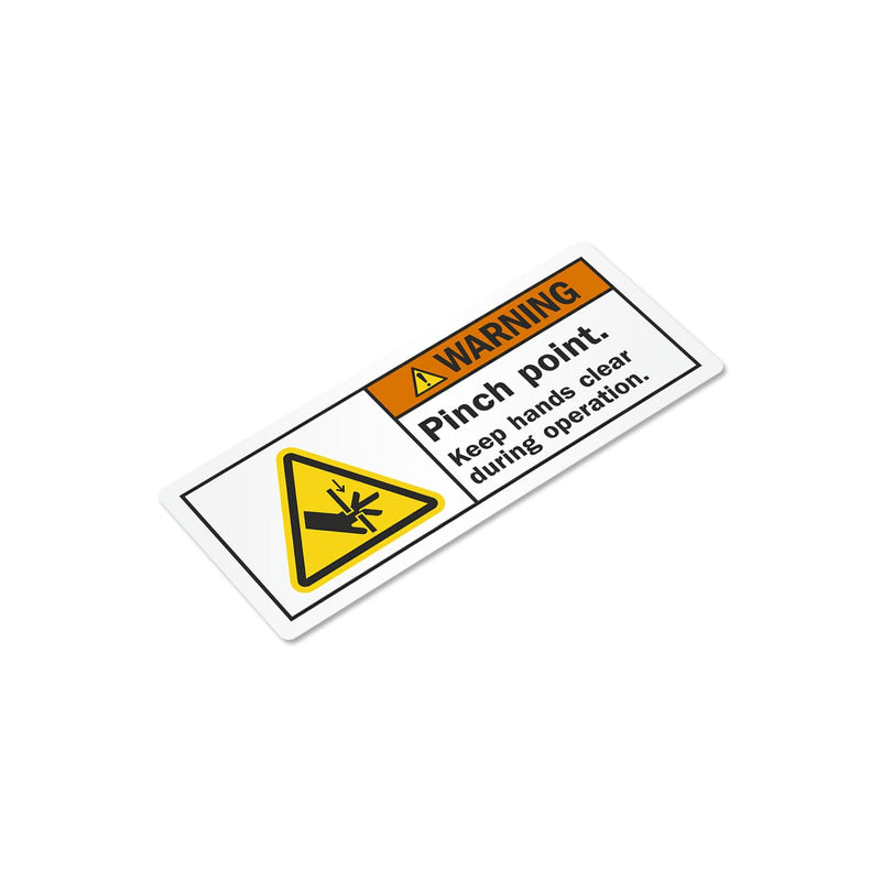 SmartSign (250/Roll) Pinch Point Keep Hands Clear During Operation Labels in a Handy Dispenser Box - 1.25" x 3", Plastic Labels (Aggressive Adhesive) with Polyolefin Film, ISO Warning Labels