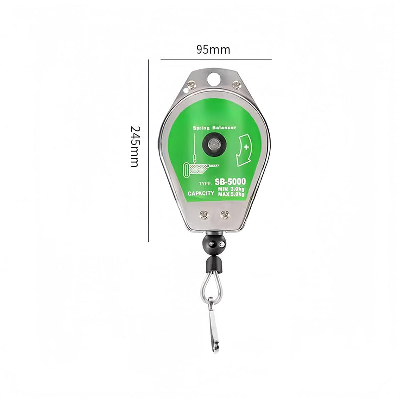 Ubric Retractable Spring Balancer Holder for Tool Fixture Spring Balancer 1.5 to 3 kg Bearing Retractable Tool Holder Hanging