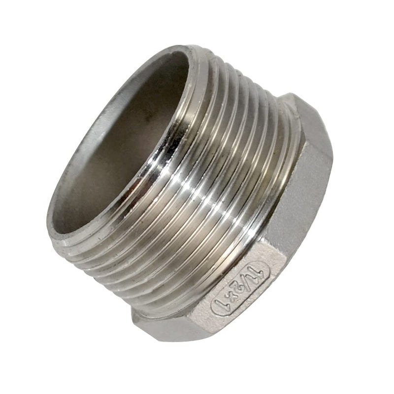 [Australia - AusPower] - 1-1/2" Male NPT to 1" Female NPT Female Reducing/Reducer Bushing Pipe Fitting,Adapter,Stainless Steel SS 304 Hex Bushing 1-1/2" Male to 1" Female 