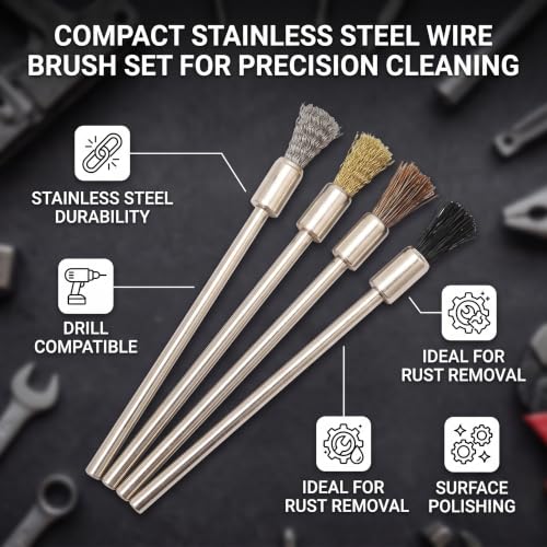 RiToEasysports Steel Wheel Brush Accessories for Versatile Wire Brushes for Extraction and Polishing in Various Industries