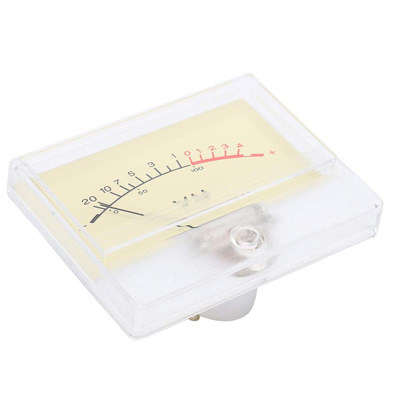 [Australia - AusPower] - T‑90 VU Meter Header DB Test Meter Amplifier Level Meter With White Light Bulb Audio ABS Material for Recording Studio Car Audio Transform 