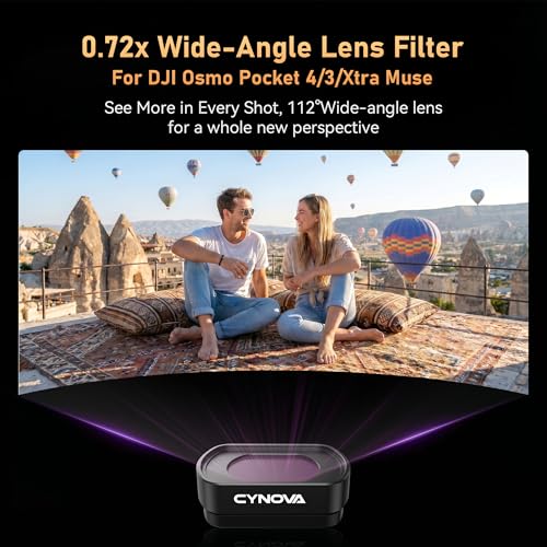 CYNOVA Wide-Angle Lens for DJI Osmo Pocket 4 Accessories Wide-Angle Lens Filter