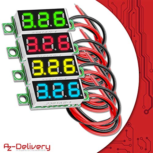 AZDelivery Voltmeter 0.28 Inch/0.71 cm Mini Digital with 7 Segment Display 2.5 V - 30 V Parent 3