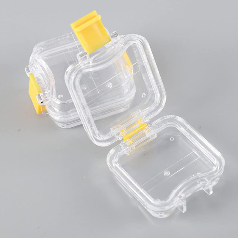 [Australia - AusPower] - EXCEART 5Pcs Membrane Tooth Boxes Transparent Membrane Film Tooth Box with Latch Denture Storage Boxes As Shown 3pcs 