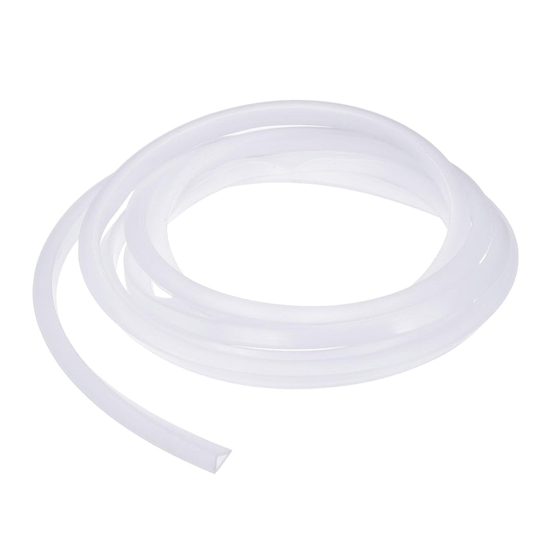 YOKIVE Clear Rubber U Channel Edge Trim, Silicone Door Seal Strip 1/4" Slot Fit for 7/32"-9/32" Edge | Metal Edge Guard Protector Great for Plywood, Glass, Sheet Metal (10-Feet) 1/4 Inch