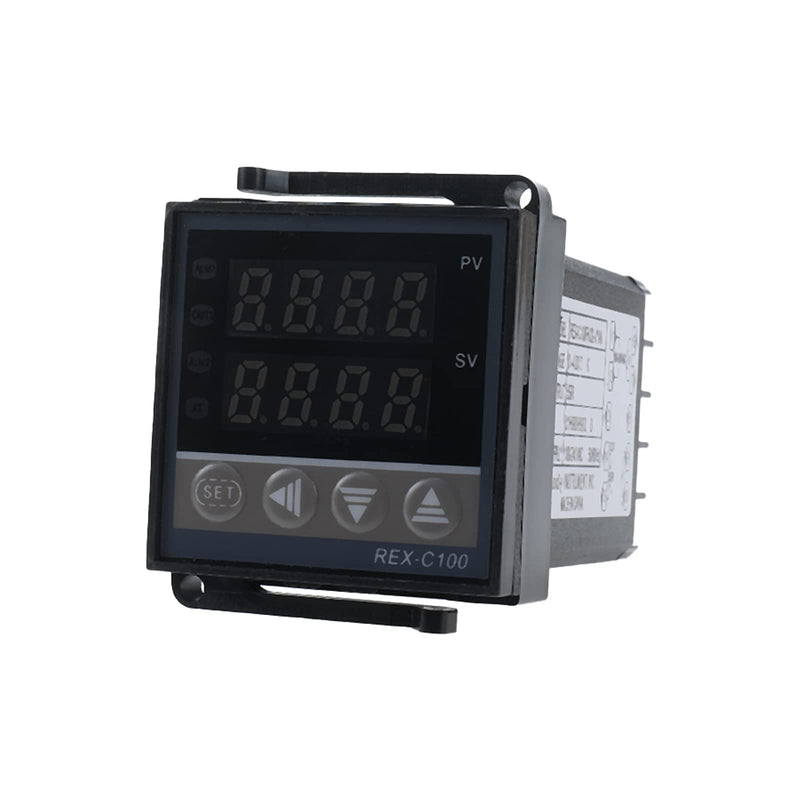 [Australia - AusPower] - PID Temperature Controller Set, PID Temperature Controllers Thermostat Regulator, SSR 40DA Solid State Relay AC 100 to 240V, White Heat Sink and K Type Sensor Thermocouple 