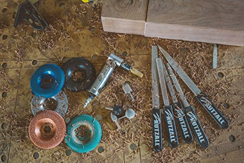 Kutzall Genuine Cylinder Milling Cutter, 1⁄8" Shank, Fine - Woodworking Attachment for Dremel, Foredom, DeWalt, Milwaukee. Abrasive Tungsten Carbide, 1⁄4" (6.3mm) Dia. X 1⁄2" (12.7mm) Length, C-14-EG Original - Fine