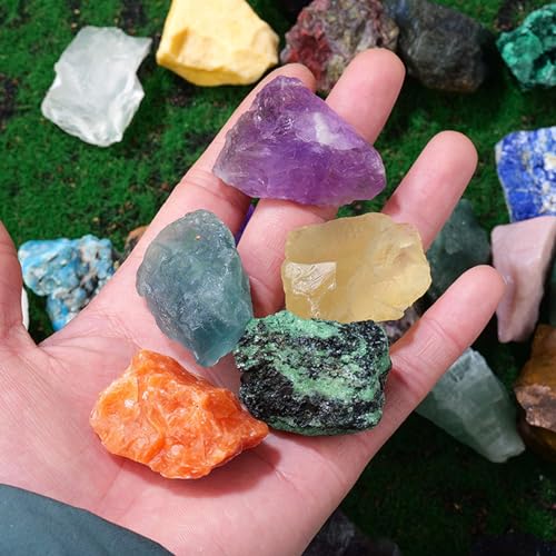 Yellow Jade Raw Crystals Healing Crystals Natural Rough Stones 1.2-2" for Tumbling, Fountain Rocks, Yoga, Meditation, Polishin, Gift 43 Yellow Jade