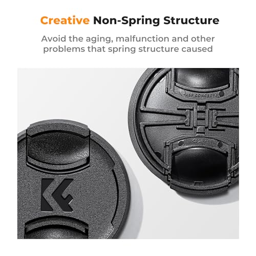 K&F CONCEPT 62mm 4-in-1 Center Pinch Lens Cap Cover + UV/CPL/ND Lens Filter Kit (3 Pieces)