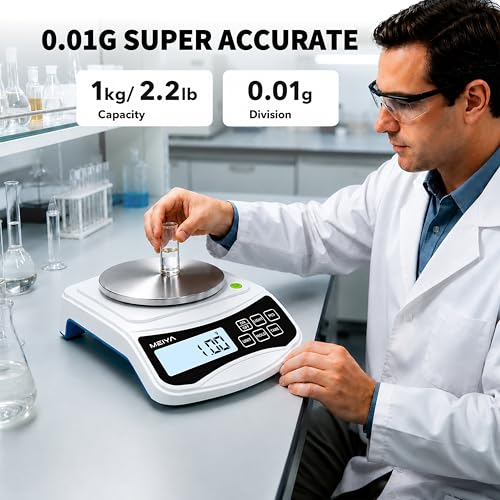 MEIYA Digital Lab Scale, 1000g by 0.01g Balance Scale & Laboratory Scale 1000