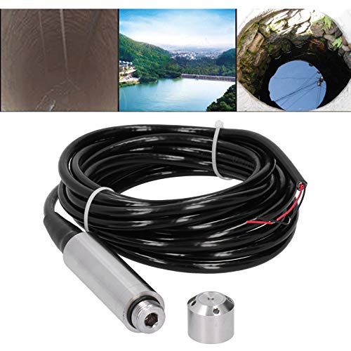 [Australia - AusPower] - Liquid Level Transmitter 5m Cable Water Level Sensor Detector Pressure Transmitter for Water Gas Oil 1232VDC 420mA(0-2m) 
