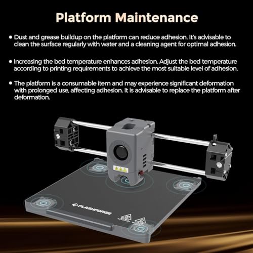 FLASHFORGE Adventurer 5X Upgrade PEI Powder-Coated Platform, Fit for AD5X/Adventurer 5M/Adventurer 5M PRO