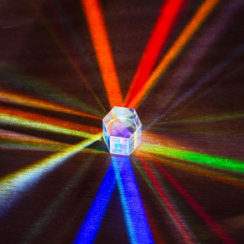 HDCRYSTALGIFTS Optical Glass Polyhedron RGB Dispersion Prism