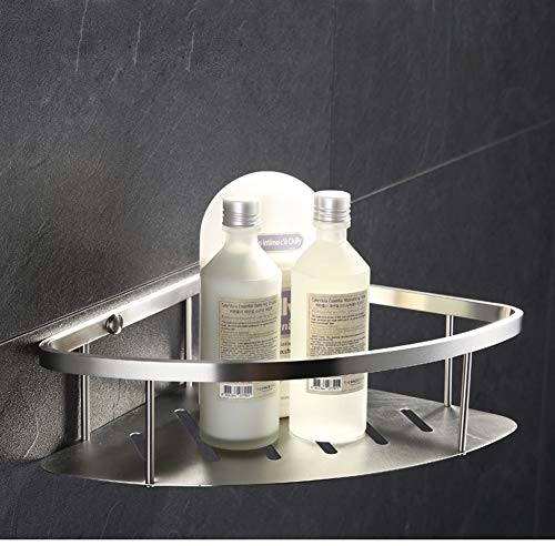 Triangular Corner Shower Caddy - Stainless Steel Rust-Resistant Bathroom Caddy Organizer Shelf