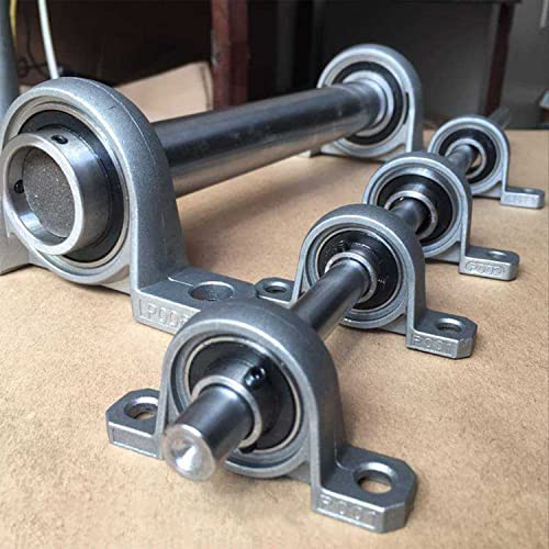 Mounted Flange Pillow Bearing 4Pcs Zinc Alloy Housing Bearing Vertical Pillow Bearings Block Bearings Self-Adjust Center Mounted Support for Axis Shaft Machine (15mm ID) 15mm Innendurchmesser