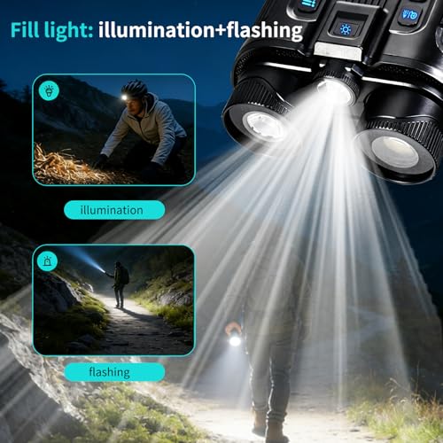 Night Vision Goggles for Adults, 4K Night Vision Binoculars 8X Zoom & 5000mAh Rechargeable Battery, 3" HD Screen & 32GB Card, Infrared Vision, Infrared Binoculars for Hunting, Camping & Security