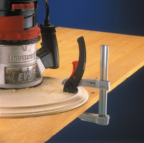 BESSEY KliKlamp Series Ratchet Action Lever Clamp - 12-Inch -KLI3.008 - Fast Action, Heavy Duty Clamps for Woodworking, Carpentry, & Cabinetry - Professional Grade for DIY and Home Improvement 12 in.