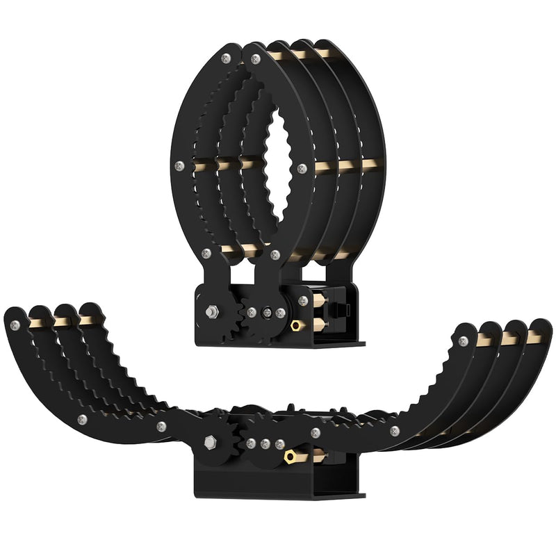 [Australia - AusPower] - Robotic Claw Full Metal Wave Edge Clamp Robot Hand Gripper Grabber, 1LB Max Grab Weight & 0-9in Open Range High Torque Robotic Arm Replace Claw Robot DIY, Mechanical Claw with Servo and Tester with servo & tester 