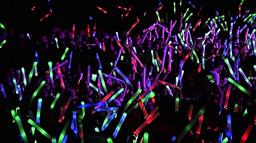 [Australia - AusPower] - KUMUNDO -LED Sticks, LED Sticks for Weddings, Glow Sticks, Glow Sticks for Parties - Length 48 cm - Glow Foam Sticks with LED (Pack of 15) (Blue) blue 