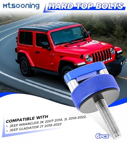 Mtsooning blue D-ring thumb screw for hard top quick removal fastener setup
