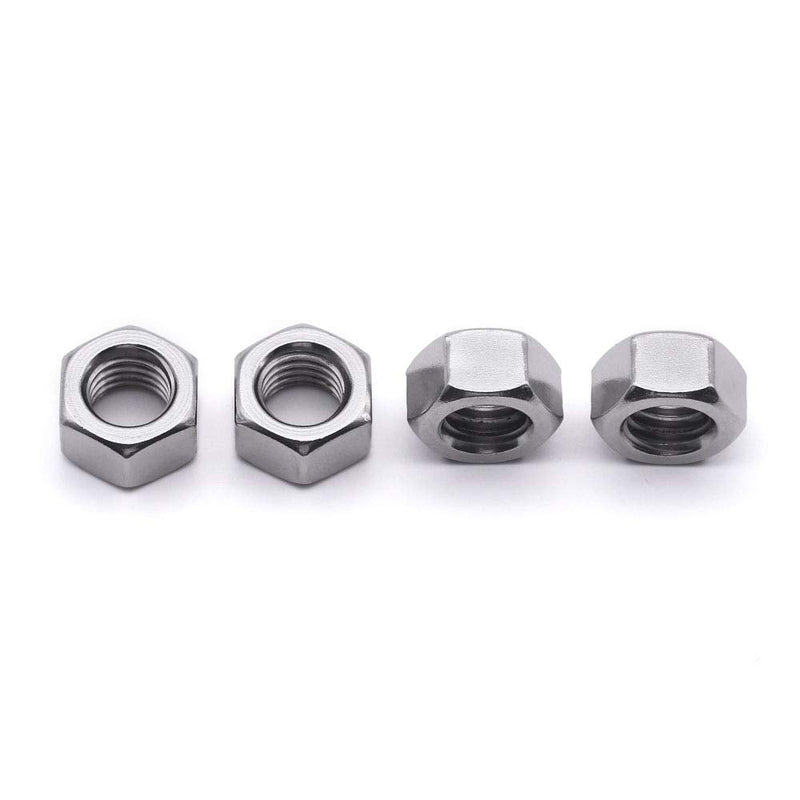 [Australia - AusPower] - M6-1.0mm (50 PCS) Stainless Steel Hex Nuts Finished Hexagon Nuts, 304 Stainless Steel 18-8, Standard DIN934, Full Thread, Bright Finish, Coarse Thread UNC M6-1.0mm 50 