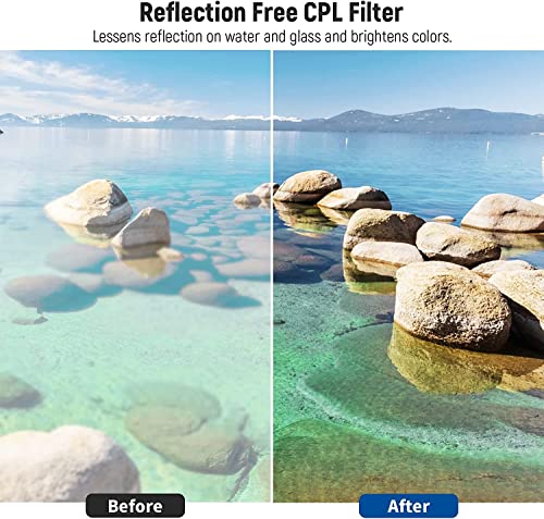 NEEWER 67mm Lens Filter Kit: UV CPL, FLD, ND2, ND4, ND8, Lens Hood & Cap